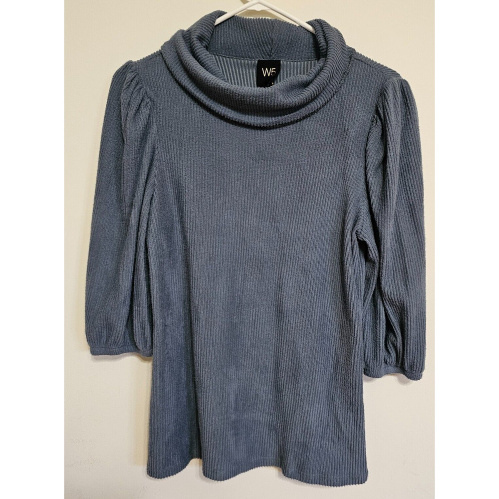 W5 Womens Small Ribbed Knit Cowl Top Size Medium